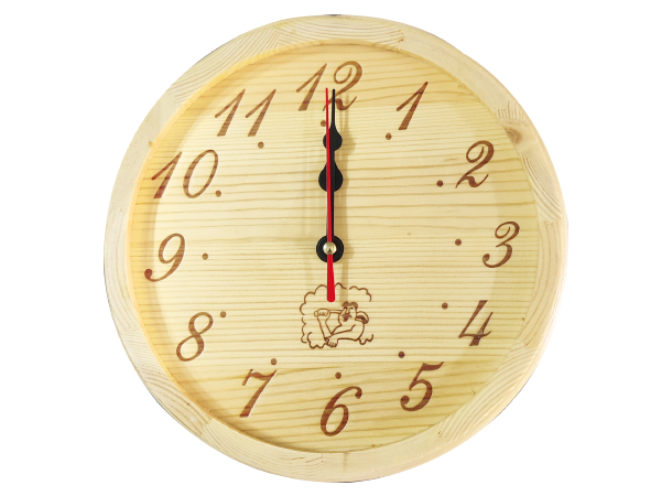 Wooden Sauna Clock – Pine Wall Clock | Doyen Wellness