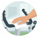 Doyen Antibacterial Gym Wipes used in gyms, fitness centers, and wellness studios for disinfecting equipment and maintaining hygiene across UAE, GCC, Europe, and Africa