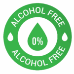 Alcohol-free icon symbolizing gentle and safe cleaning products by Doyen Wellness across UAE, GCC, and international markets